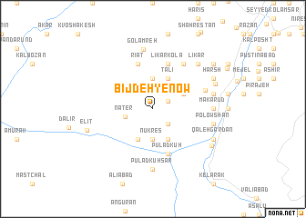 map of Bījdeh-ye Now