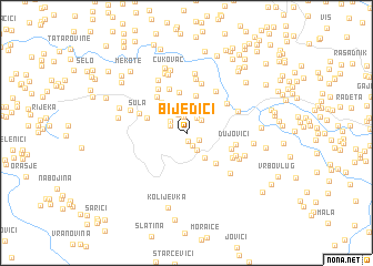 map of Bijedići