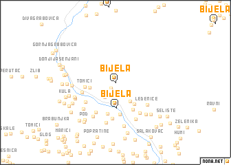 map of Bijela