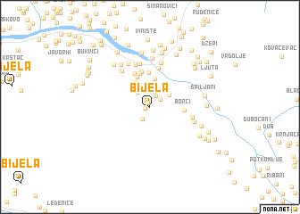 map of Bijela