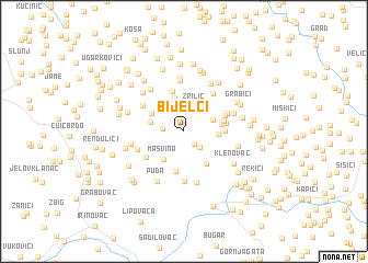 map of Bijelci