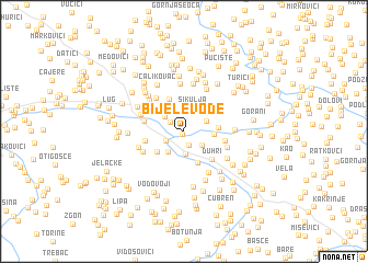 map of Bijele Vode