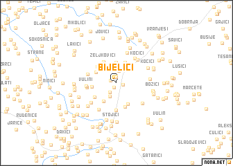 map of Bijelići