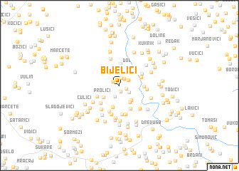 map of Bijelići