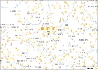 map of Bijelići