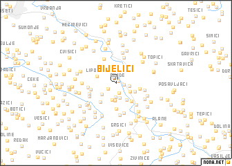 map of Bijelići