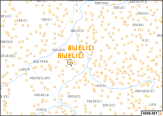 map of Bijelići