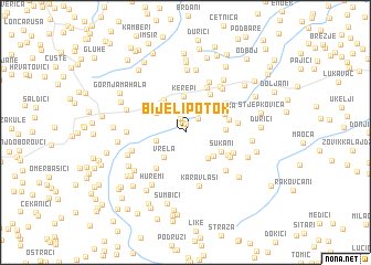 map of Bijeli Potok