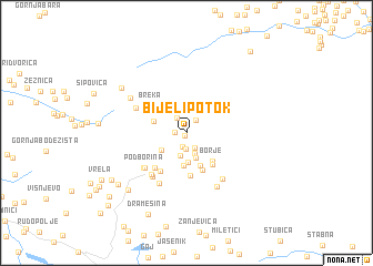 map of Bijeli Potok