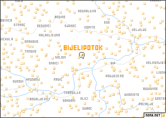 map of Bijeli Potok