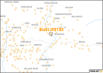 map of Bijeli Potok