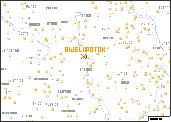 map of Bijeli Potok