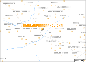 map of Bijeljevina Orahovička
