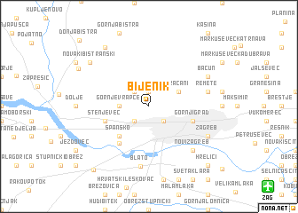 map of Bijenik