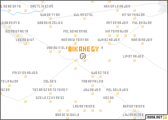 map of Bikahegy