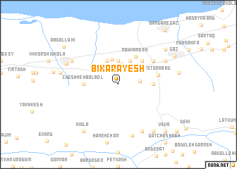 map of Bīkārāyesh