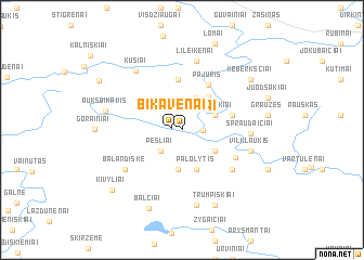 map of Bikavenai