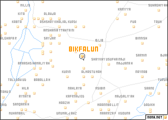 map of Bikfalūn