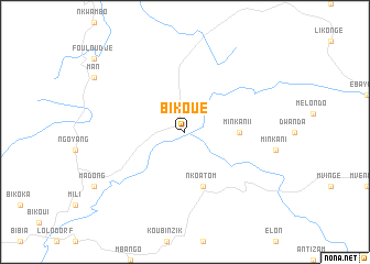 map of Bikoué