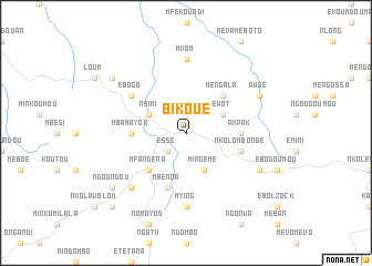 map of Bikoué