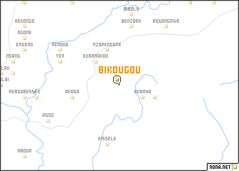 map of Bikougou