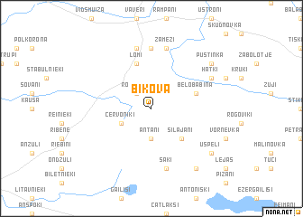 map of Bikova