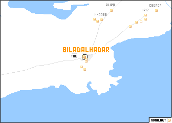 map of Bilād al Ḩaḑar