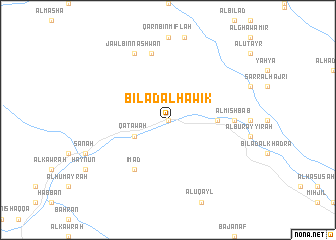 map of Bilād al Ḩawīk