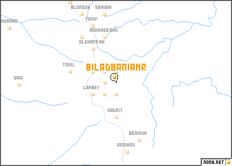 map of Bilād Banī ‘Amr