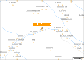 map of Bilād Ḩawik