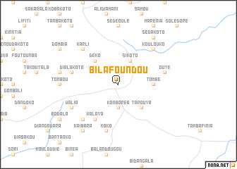 map of Bilafoundou