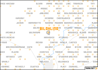 map of Bílá Hlína