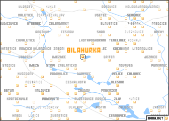 map of Bílá Hŭrka