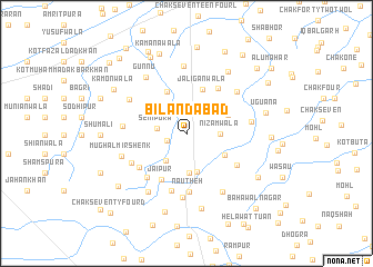 map of Bilandābād