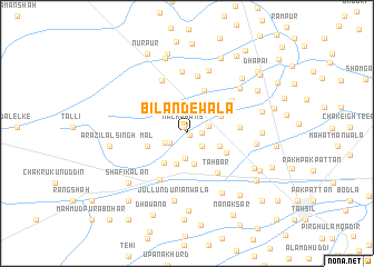 map of Bilandewāla