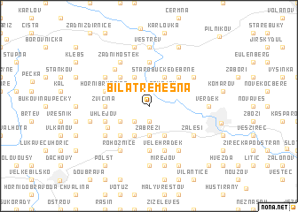 map of Bílá Třemešná