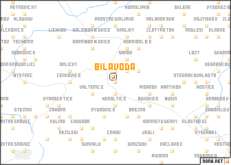 map of Bílá Voda