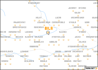 map of Bílá