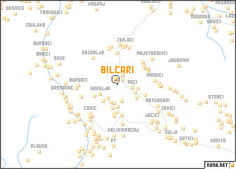 map of Bilčari