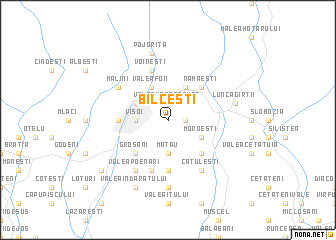 map of Bilceşti