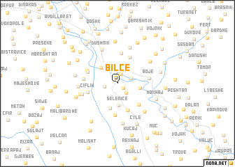 map of Bilçë