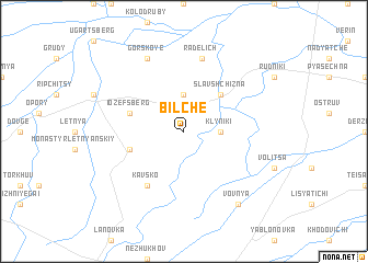 map of Bilʼche