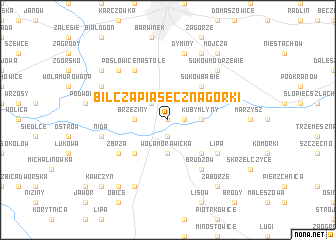 map of Bilcza Piaseczna Górki