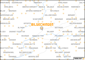 map of Bildechingen