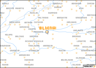 map of Bildeniai
