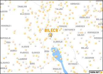 map of Bileća