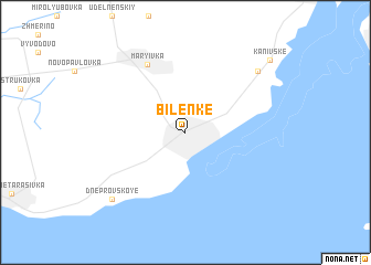 map of Bilenʼke