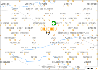 map of Bílichov