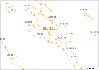 map of Biličić