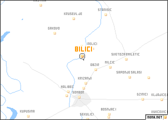 map of Bilići